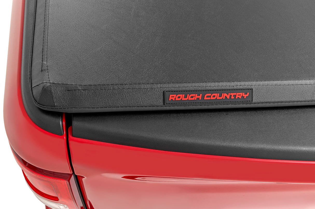 Soft Tri-Fold Bed Cover 5 Foot 9 Inch Bed Silverado/Sierra 1500 (07-13) Rough Country