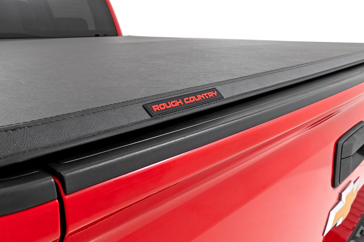 Soft Tri-Fold Bed Cover 5 Foot 9 Inch Bed Silverado/Sierra 1500 (14-18 & Classic) Rough Country