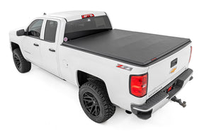 Soft Tri-Fold Bed Cover 6 Foot 7 Inch Bed Silverado/Sierra 1500/2500HD/3500HD (14-19 & Classic) Rough Country