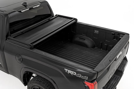 Soft Tri-Fold Bed Cover With & W/O OE Rails 6 Foot 7 Inch Bed Toyota Tundra (22-26) Rough Country