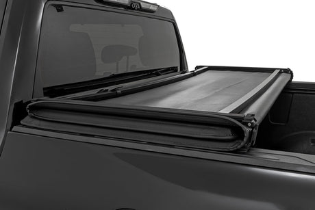 Soft Tri-Fold Bed Cover With & W/O OE Rails 6 Foot 7 Inch Bed Toyota Tundra (22-26) Rough Country