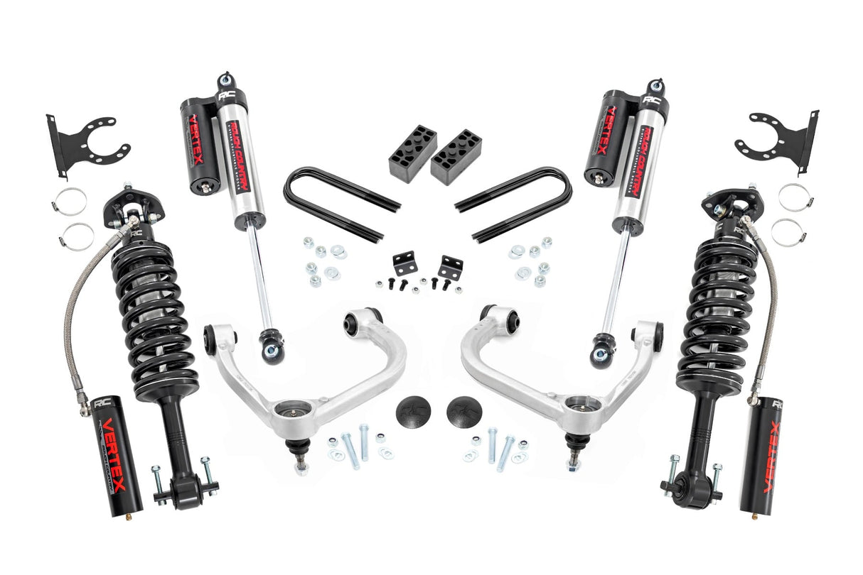 Rough Country 3 Inch Lift Kit Forged UCA Ford F-150 4WD 2021-2026 41430