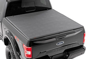 Soft Tri-Fold Bed Cover 5 Foot 7 Inch Bed Ford F-150 (15-20)/Raptor (17-20) Rough Country
