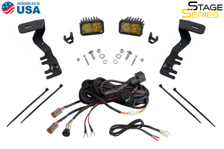 Diode Dynamics Stage Series 2in LED Ditch Light Kit for 2024+ Toyota Tacoma- Sport Yellow Combo