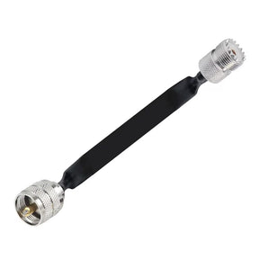 30cm Flat Coax Cable SO239 (UHF Female) to PL259 (Male) – (1 Pack) Door/Window Pass-Through Pigtail, 50 Ohm TekShack