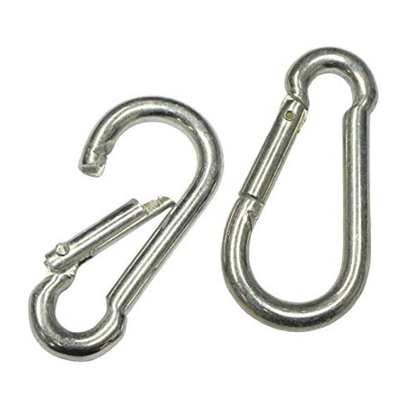 2 × 6mm Snap Hooks – Heavy Duty Metal Clips (2-Pack) TekShack