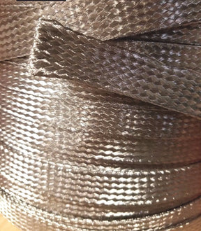 1" Stainless Steel FLAT Ground Braid Sleeving 304 WIRE COVER PROTECTION - 10 FT AC/DC WIRE AND SUPPLY