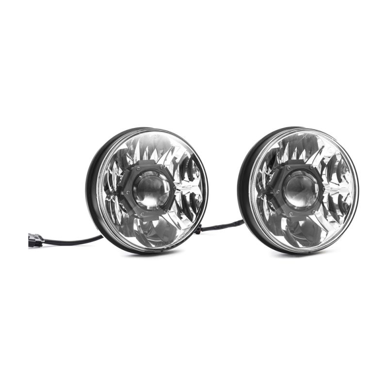 KCHilites 7" Gravity® LED Pro-2-Headlights-SAE/ECE-40W Driving Beam- Universal | '07-'18 JK Wrangler