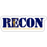 RECON U.S. State Decal Stickers - Choose Your State 7" x 2.75" Glossy Finish