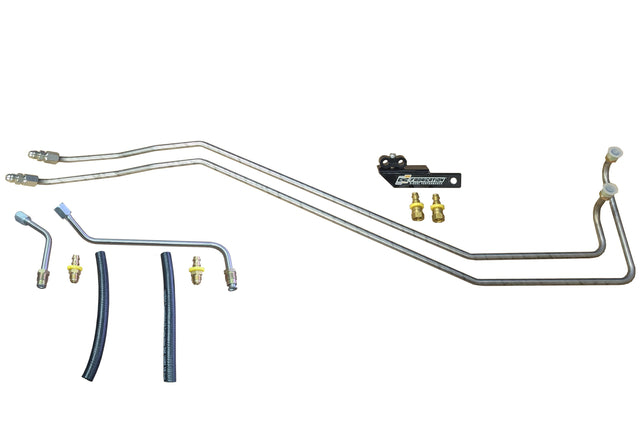 98.5-03 7.3L CNC Fab ZF6 Transmission Cooler Line Kit w/ 3/8" Barbs - 425008 CNC Fabrication, LLC