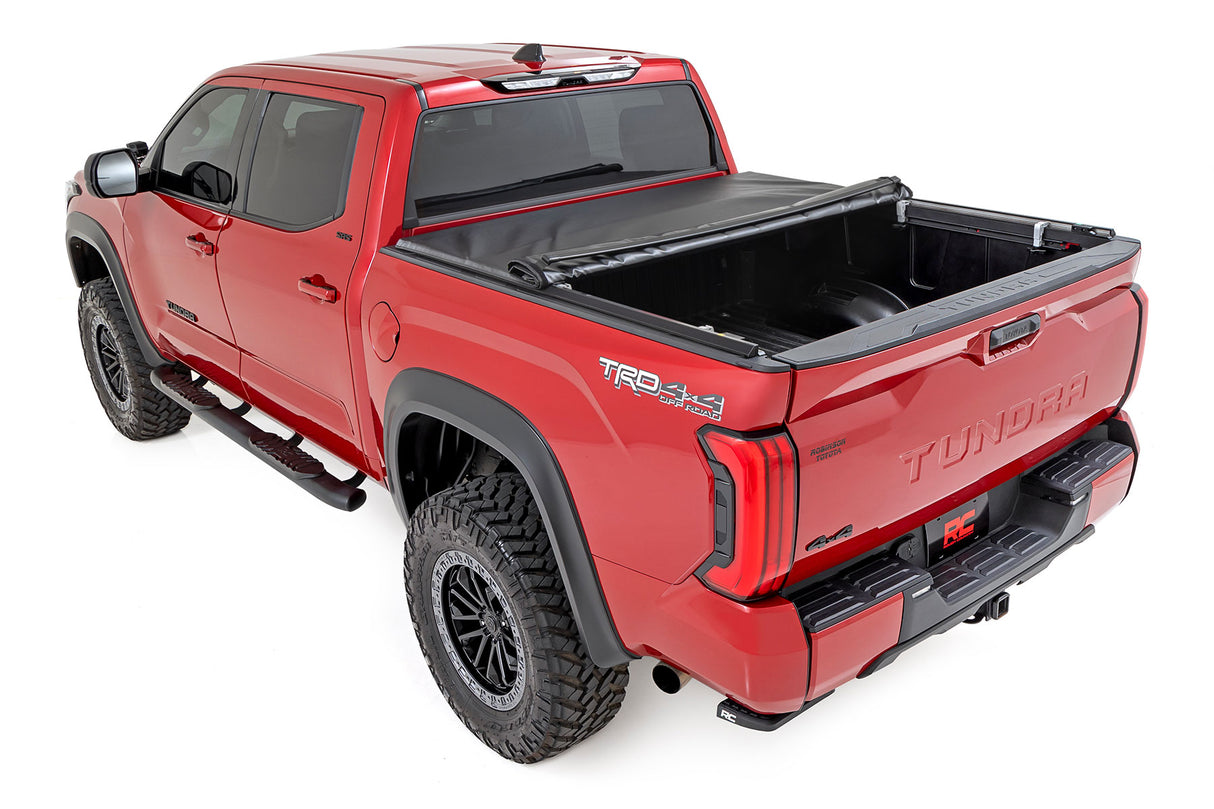 Soft Roll Up Bed Cover 5 Foot 7 Inch Bed Toyota Tundra 2WD/4WD (2022-2026) Rough Country
