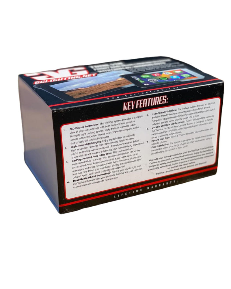 TrailVue Front and Rear Camera System with Carplay/Android Auto
