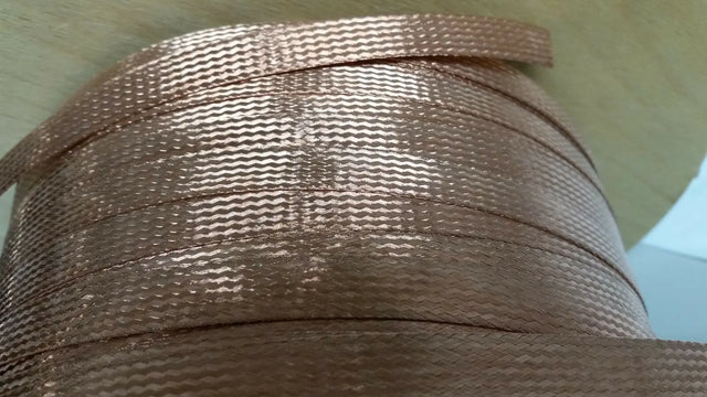 350 FEET 1/2 BRAIDED GROUND STRAP GROUNDING BARE PURE COPPER FLAT BRAID IN USA ACDC