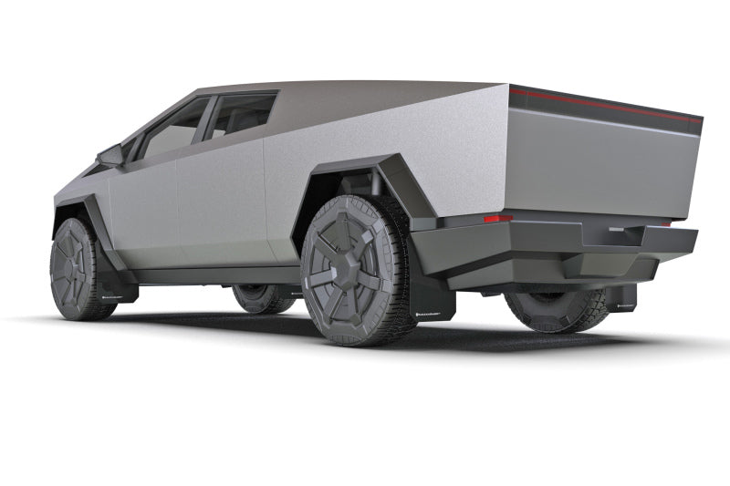 Rally Armor 24-25 Tesla Cybertruck Black UR Mud Flap White Logo
