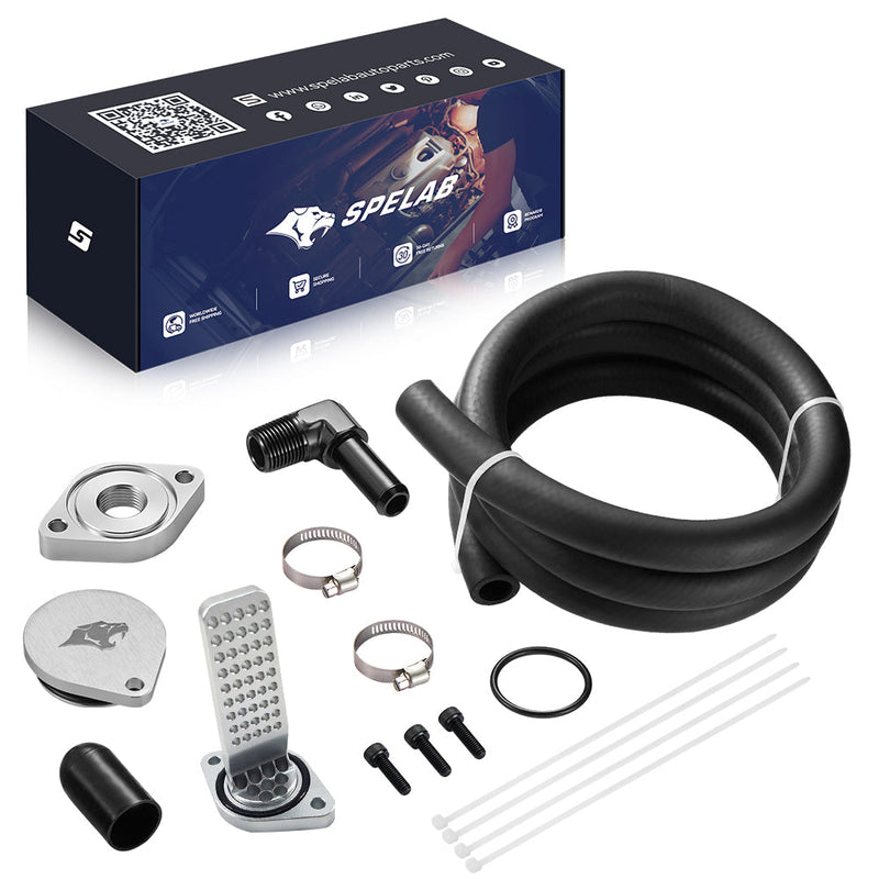 CCV Reroute/Delete Kit 2011-2025 Ford 6.7 Powerstroke F250 F350 F450 w/Catch Can｜SPELAB