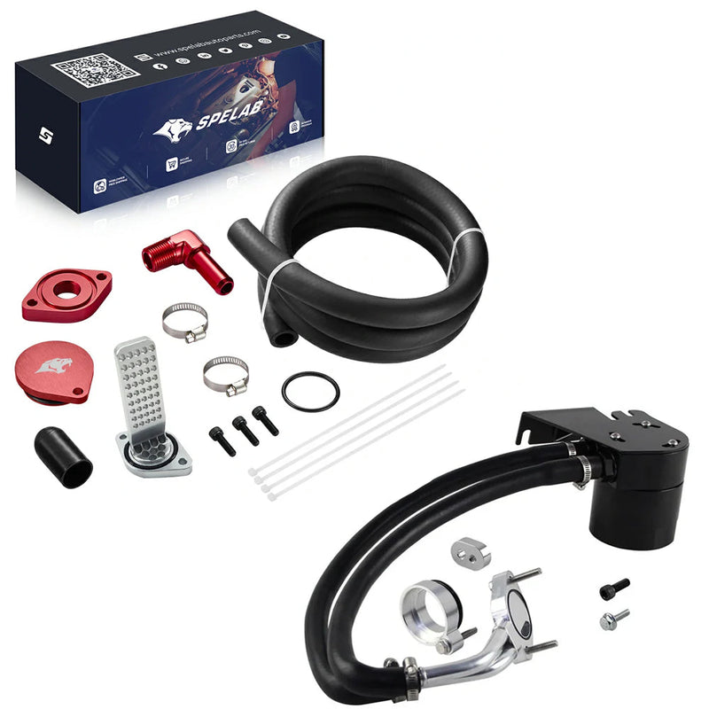 CCV Reroute/Delete Kit 2011-2025 Ford 6.7 Powerstroke F250 F350 F450 w/Catch Can｜SPELAB