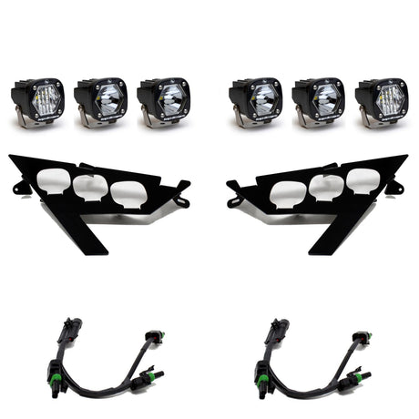 Baja Designs Polaris S1 Triple LED Headlight Kit - Polaris 2020-24 RZR Pro XP; 2024 RZR Pro R/Turbo R Baja Designs