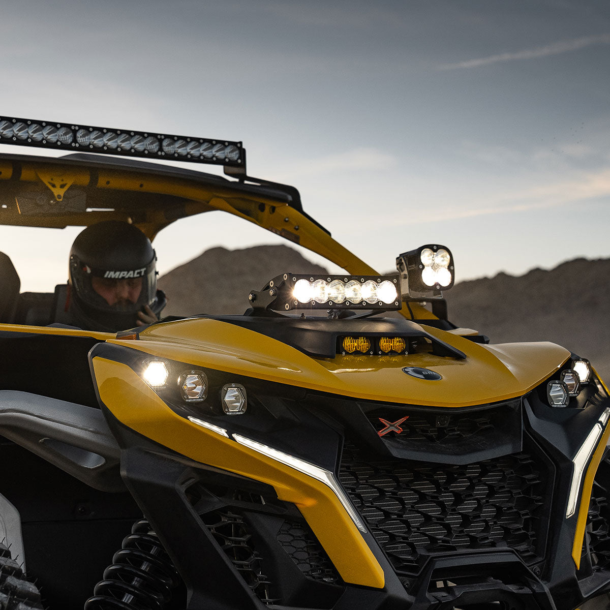 Baja Design Can-Am, Maverick R, Clear 10" OnX6+ Shock Tower Kit Baja Designs