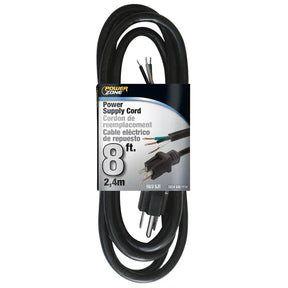 PowerZone® OR010608 8-Foot Power Cord, 13A 125V – Black TekShack