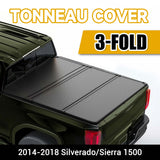 Trucktok 2014-2018 Chevy Silverado Sierra 5.8FT 3-Fold Hard Bed Tonneau Cover TruckTok