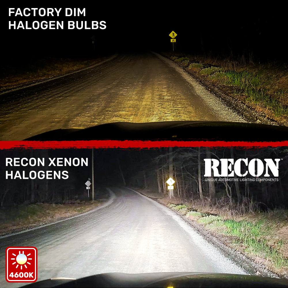 H1 12V 55W Xenon Gas Filled Headlight Bulbs in Diamond White - 4600K Color
