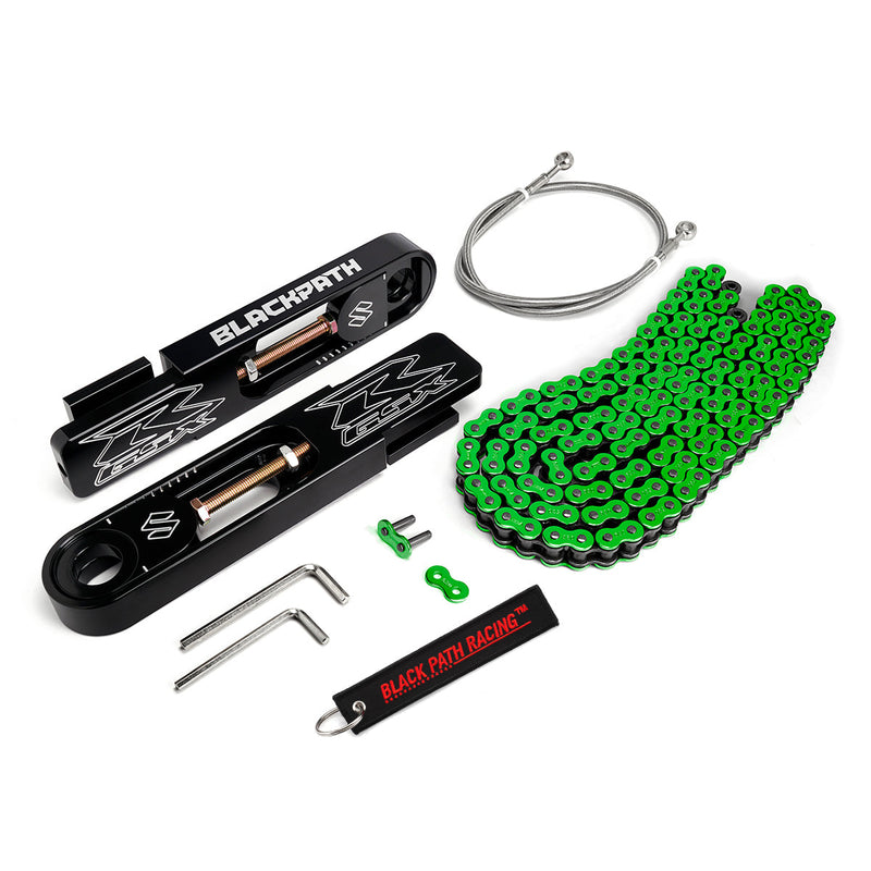 2004-2005 Suzuki GSX-R 600 5-9" Swingarm Extensions with Brake Hose and Chain