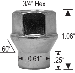 Extended Thread Lug Nuts Far From Stock - CWA