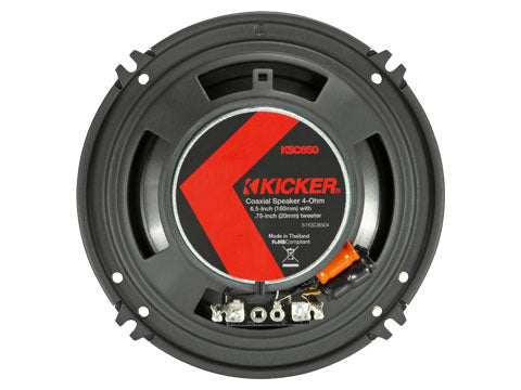 Kicker KSC6504 | 6.5" 2-Way Coaxial Speakers 4-Ohm (Pair) Kicker