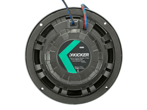 Kicker KM654L 6.5" Marine Coaxial Speakers w/ RGB Lighting (Pair) Kicker