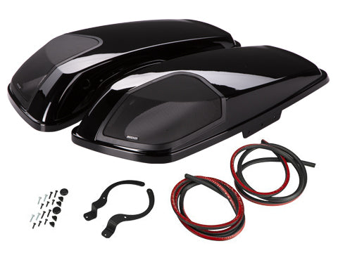 Kicker HDBLVB Vivid Black Bag Lids for Harley-Davidson
