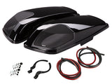 Kicker HDBLVB Vivid Black Bag Lids for Harley-Davidson
