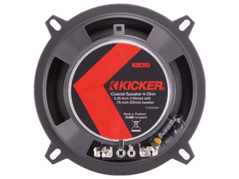 Kicker KSC504 | 5.25" 2-Way Coaxial Speakers 4-Ohm (Pair) Kicker