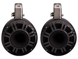 Kicker KMTCXL8 | 8" Marine Wakeboard Tower Speakers w/ RGB Lighting - Black (Pair) Kicker