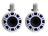 Kicker KMTCXL8W 8" Marine Wakeboard Tower Speakers w/ RGB Lighting - White (Pair) Kicker