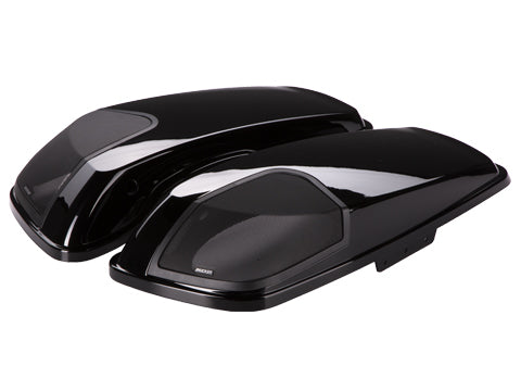 Kicker HDBLVB Vivid Black Bag Lids for Harley-Davidson