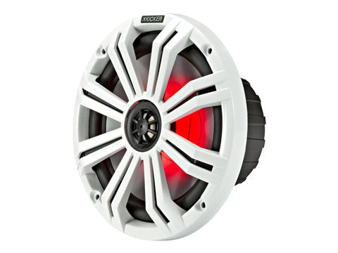 Kicker KM84L | 8" 150W RMS Marine LED Coaxial Speakers (Pair) Kicker