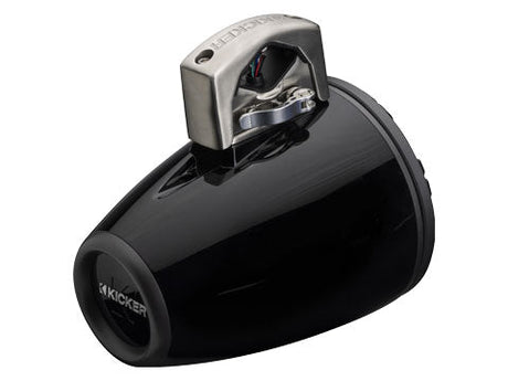 Kicker KMTCXL8 | 8" Marine Wakeboard Tower Speakers w/ RGB Lighting - Black (Pair) Kicker