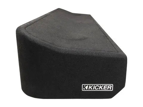 Underseat >>> Kicker Dual 10-inch Subwoofer Enclosure with Loaded Amplifier Rack Sounds Good Stereo