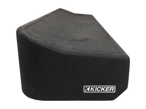 Underseat >>> Kicker Dual 10-inch Subwoofer Enclosure with Loaded Amplifier Rack