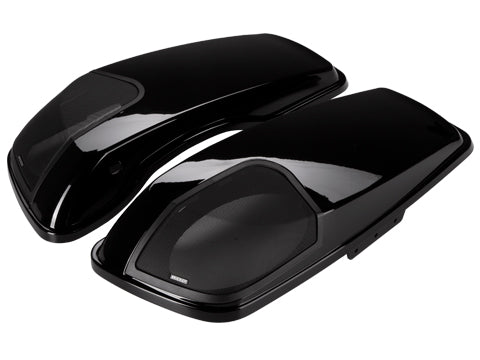 Kicker HDBLVB Vivid Black Bag Lids for Harley-Davidson