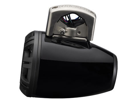 Kicker KMTCXL65 | 6.5" Marine Wakeboard Tower Speakers w/ RGB Lighting - Black (Pair) Kicker