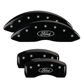 MGP 4 Caliper Covers 22-23 Jeep Grand Cherokee Front & Rear Red Finish Silver MGP Logo MGP