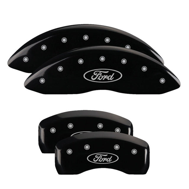 MGP 4 Caliper Covers 22-23 Jeep Grand Cherokee Front & Rear Red Finish Silver MGP Logo MGP