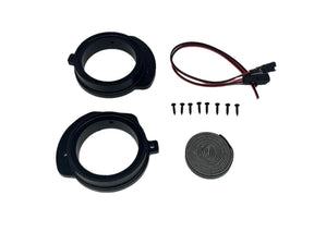 2015-2023 Ford Mustang 3-inch Mid-Range Speaker Adapters | 1-inch CNC HDPE Ten87 Design