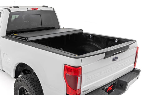 Hard Tri-Fold Flip Up Bed Cover 6 Foot 10 Inch Bed Ford F-250/F-350 Super Duty (17-26) Rough Country