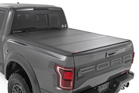 Hard Tri-Fold Flip Up Bed Cover 6 Foot 7 Inch Bed Ford F-150 2WD/4WD (2021-2026) Rough Country