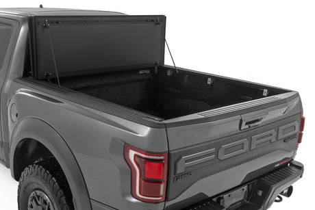 Hard Tri-Fold Flip Up Bed Cover 6 Foot 7 Inch Bed Ford F-150 2WD/4WD (2021-2026) Rough Country