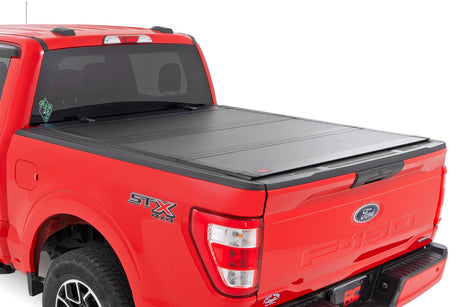 Hard Tri-Fold Flip Up Bed Cover 6 Foot 7 Inch Bed Ford F-150 2WD/4WD (2015-2020) Rough Country