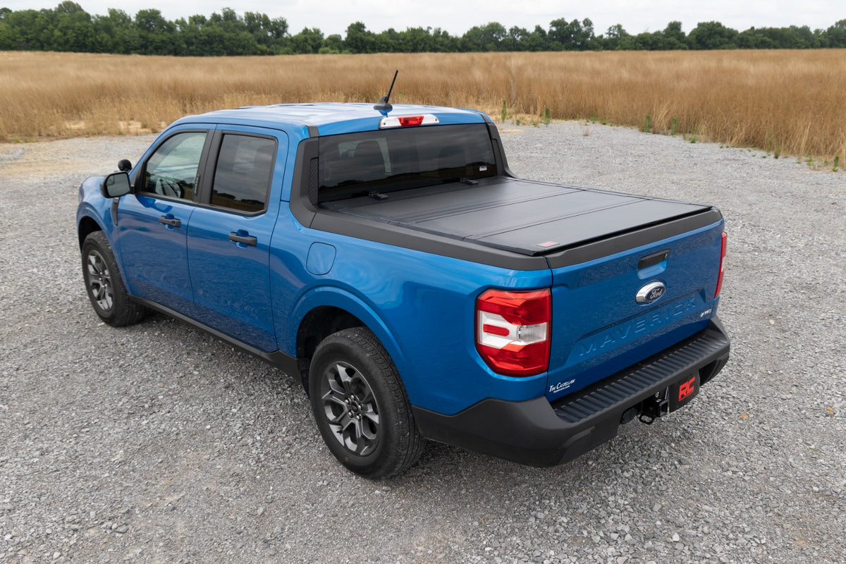 Hard Tri-Fold Flip Up Bed Cover 4 Foot 6 Inch Bed Ford Maverick 2WD/4WD (22-26) Rough Country