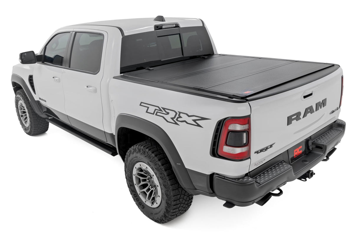 Hard Tri-Fold Flip Up Fold Bed Cover 5 Foot 7 Inch Bed Ram 1500 (19-26)/1500 TRX (21-24) Rough Country